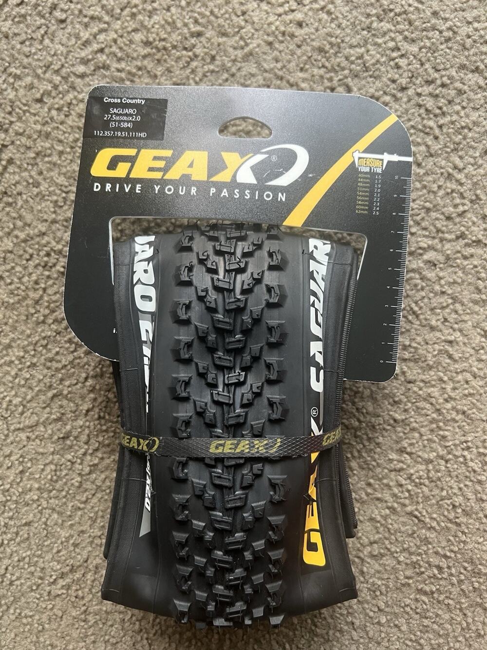 Geax Saguaro Cross Country Tire 27.5 x 2.0 (51-584) 650b Mountain Bike Tire New